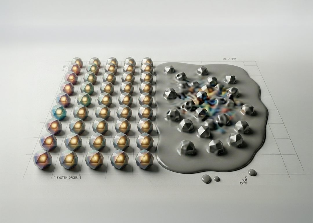 品牌同質化熵增概念示意圖